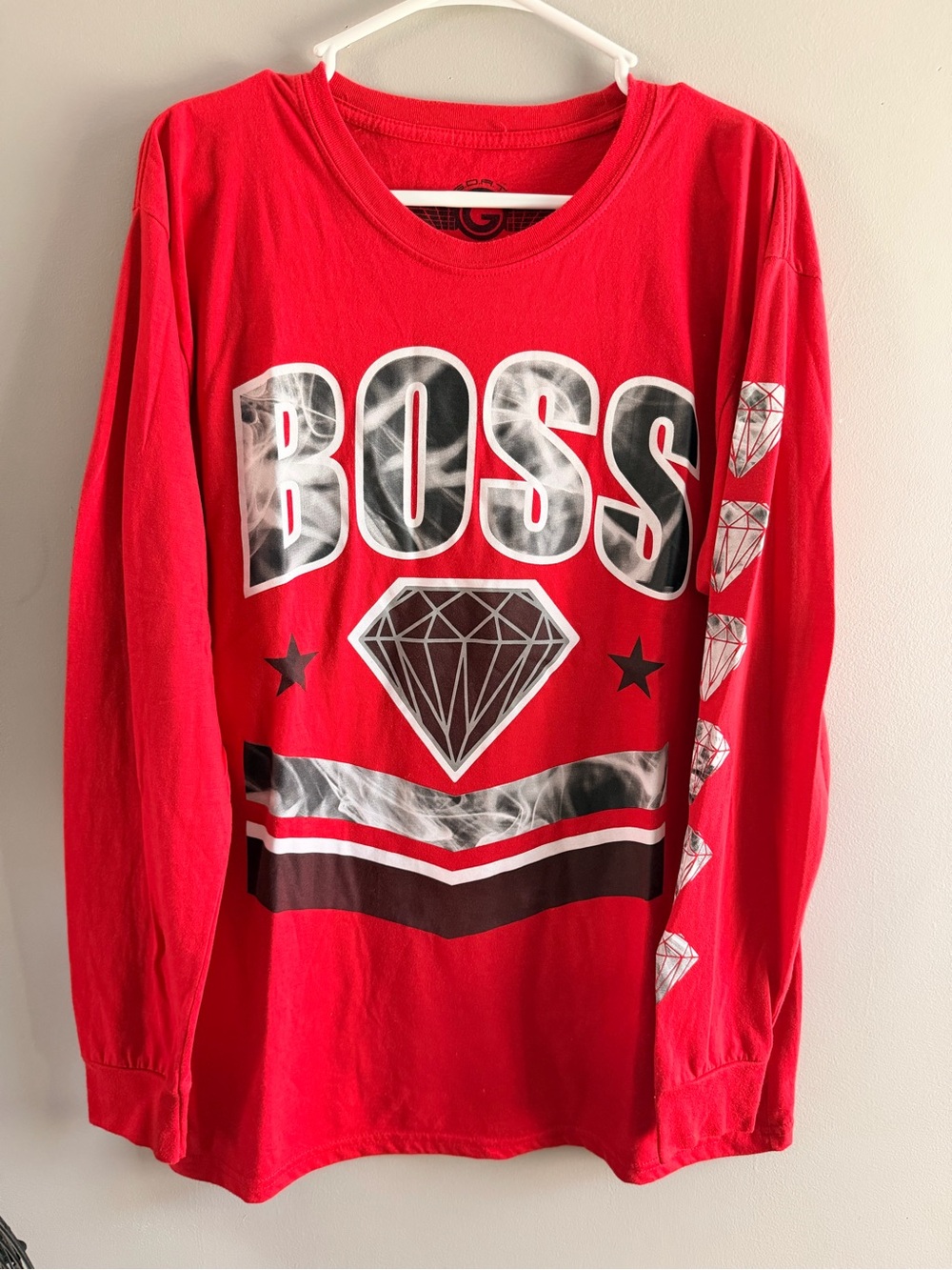 BOSS Graphic Long-Sleeve Tee - Red